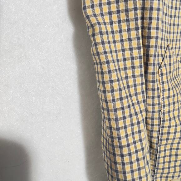 Ralph Lauren Button Shirt Blake Cut Men's XL Yellow & Navy Check Business Casual - Picture 5 of 9